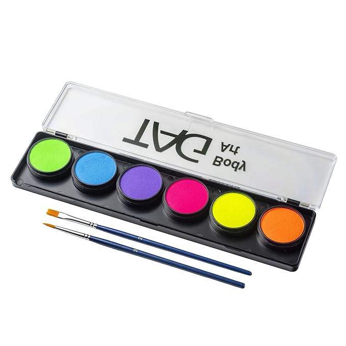 TAG Professional Face & Body Paint Neon Palette 6 x 10g