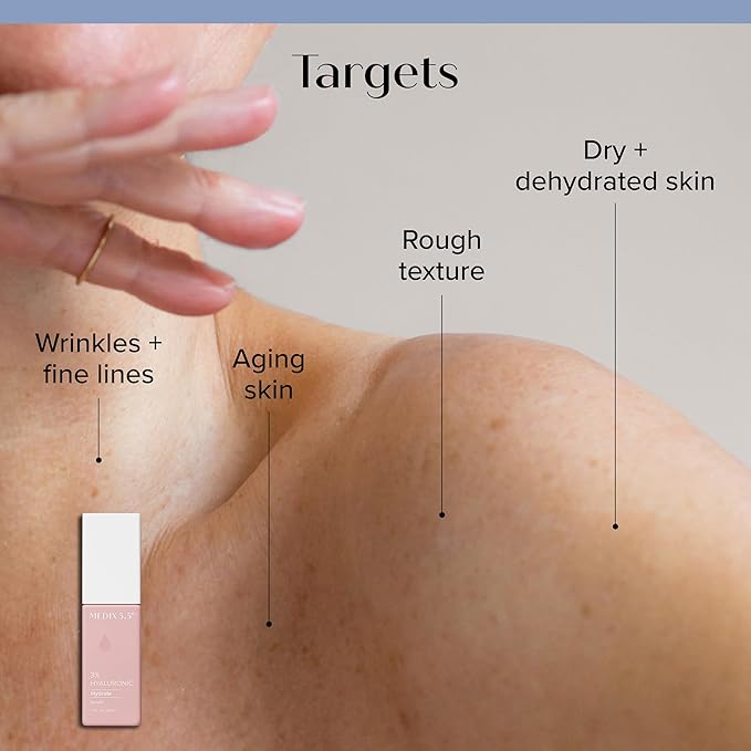 MEDIX Retinol Body Lotion + 3% Hyaluronic Acid Booster Serum Moisturizer 2PC Skin Care Set | Crepey Skin Care Treatment | Retinol Body Cream Targets Appearance Of Sagging Crepe Skin & Wrinkles, 2PC