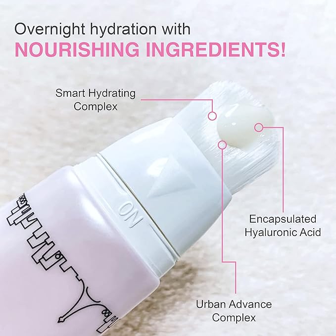 Sampar So Much To Dew Midnight Mask - Overnight Re-plumping Mask with Hyaluronic Acid - Hydrates & Restores Skin - All Skin Types - Cruelty-Free Paris Beauty - Rejuvenates & Moisturizes (1.7 oz)