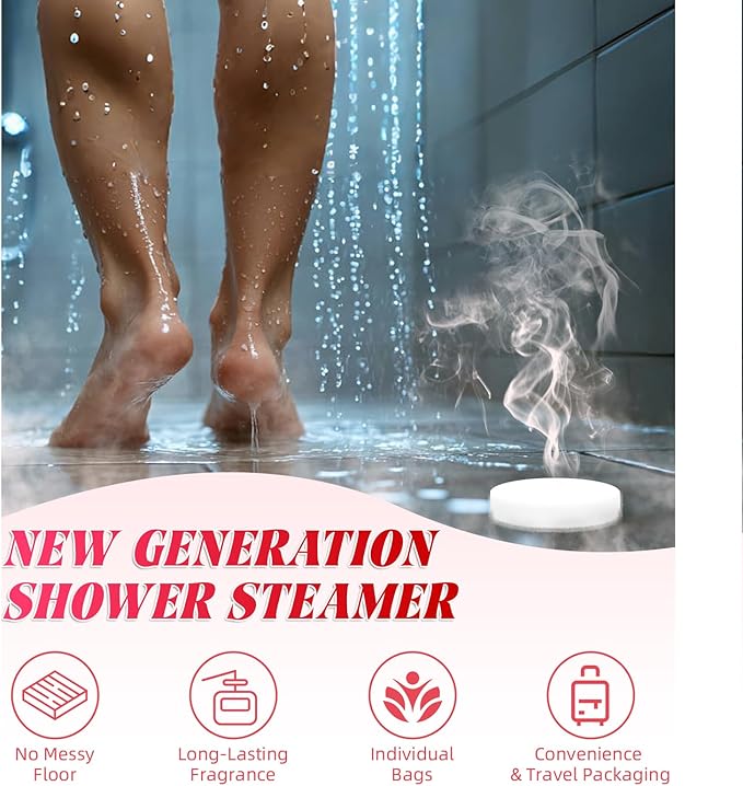 10 Rose Scented Shower Steamers - Luxury Aromatherapy Gift Set for Girls, Wife & Mom,Christmas Stocking Stuffers Gifts for Teen Girls, White Elephant Gifts for Her, Birthday Gifts for Women