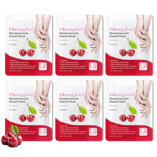 Hydrating Hand Masks, 6PCS Hand Mask Moisturizing Gloves for Men Women, Smooth Long Lasting Soft Exfoliating Hand Peeling Spa Mask Moisturizer Beauty Gift Set for Dry Cracked Rough Dull Hands (B)
