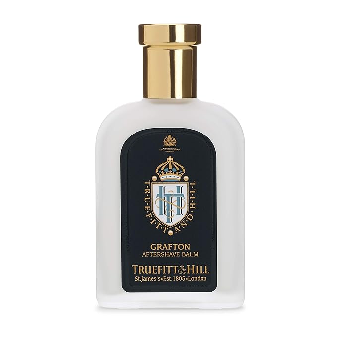 Truefitt & Hill Luxury Aftershave Balm - Grafton - Premium Soothing Moisturizer with Aloe Vera Extract - Ideal for Sensitive Skin, Razor Burn Relief, and a Silky Smooth Finish - 3.38 oz.