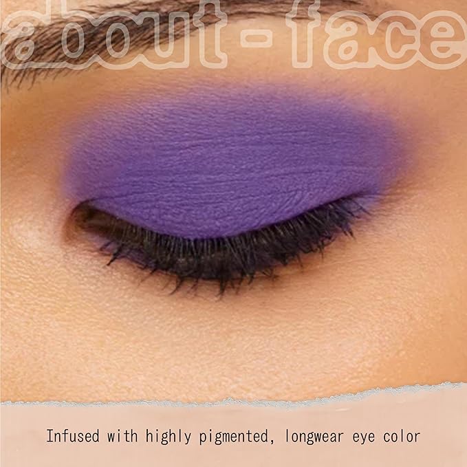 about-face Matte Fluid Eye Paint Morning Glory – High-Pigment Liquid Eyeshadow, Long-Lasting, No-Budge Matte Finish, Vegan & Cruelty-Free (Indigo Purple)