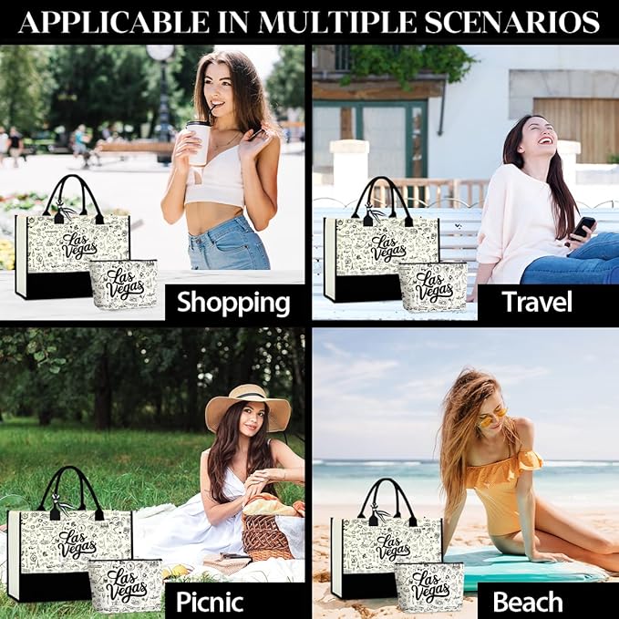 Seattle Italy Chicago New York Las Vegas Paris Gifts for Women Canvas Tote Bag Mother's Day Gifts for Women