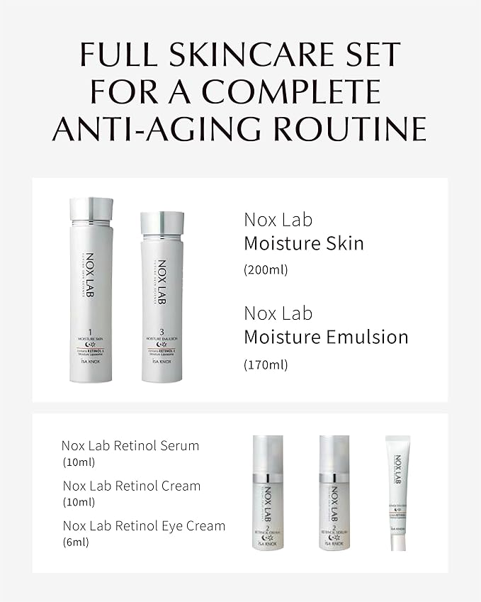 ISA KNOX Nox Lab Smart Edition Set (13.38 fl oz, Duo Set) - Korean Skincare, Anti-Aging, Hydrating & Firming Set for Wrinkle Care. with Smart Retino Formula, Retinol, Moisture Liposome