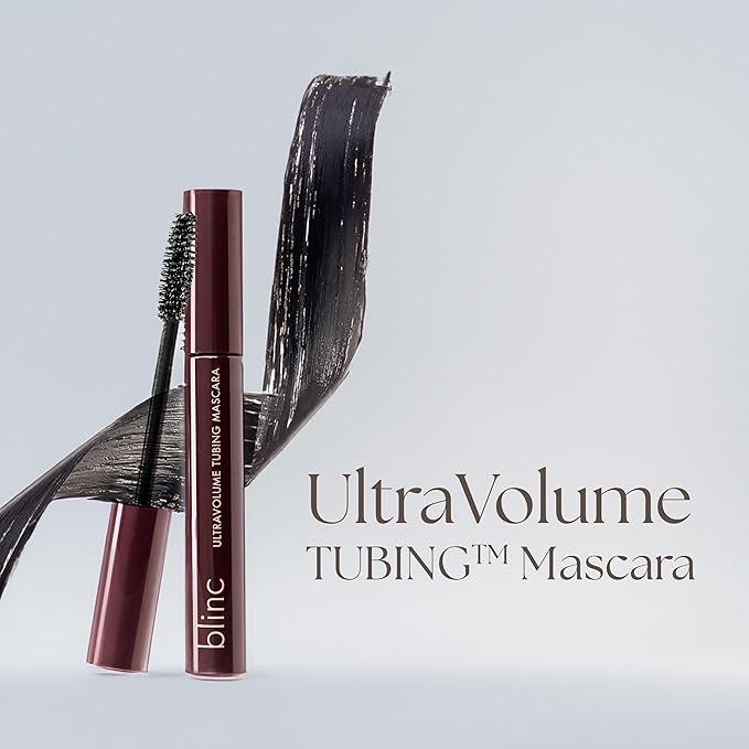 Blinc UltraVolume Tubing Mascara, Volumizing, Lengthening and Curling Mascara, Ultra-Longwearing Washable, Clean, Vegan and Cruelty-Free, 9mL / 0.30 Fl Oz (Dark Brown)