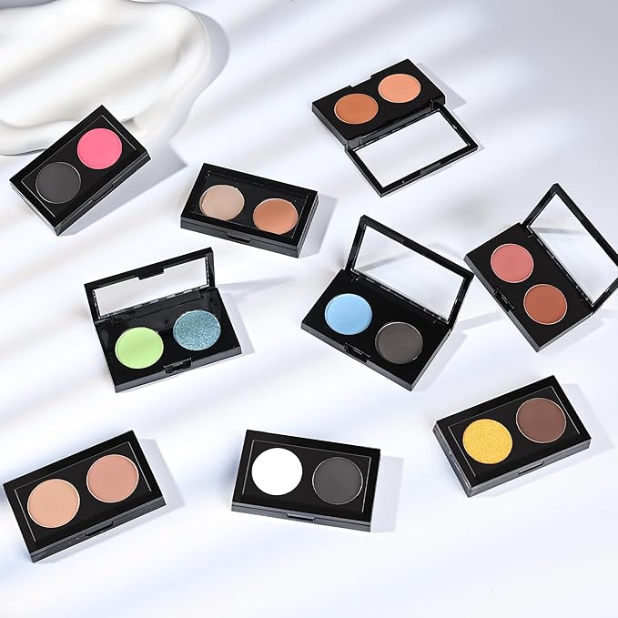 Duo Eye Shadow Powder，Nude &Warm Gray Matte Eyeshadow Makeup Palette，Neutral Shades Eyeshadow Palette for Woman Daily Eyes Looks，Highly Pigmented，Smooth, Blendable，sombras de ojos, Cruelty-Free 04