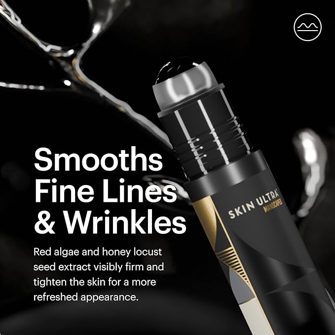 MANSCAPED® Skin Ultra™ Eye Serum - Fast-Acting Formula with Caffeine, Red Algae & Ceramides to help Depuff & Hydrate Skin, Cooling Rollerball Applicator, Fragrance-Free, 0.5 fl oz.