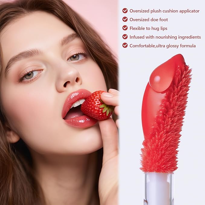 Dmsky 12 Pack Lip Gloss Set, 6 Colors Shiny Soft Lip Gloss Bulk, Lip Oil for Dry Cracked Lips Moisturizing Nourishing,Lip Stain With Rich Varied Colors For Girls and Women Makeup