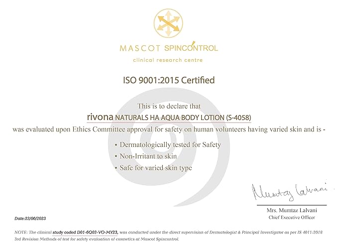 RIVONA NATURALS Hyaluronic Acid Body Lotion with Vitamin E & Jojoba |Deep Hydrating Moisturizer for Dry Skin, Lightweight, Non-Greasy, Nourishing Body Cream for Daily Skincare & Long-Lasting Moisture