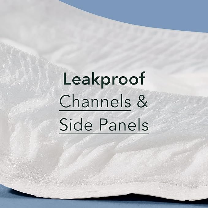 Rael Incontinence Pads for Women, Organic Cotton Cover - Postpartum Essential, Heavy Absorbency, Bladder Leak Control, 4 Layer Core with Leak Guard Technology, Long Length (Ultimate, 20 Count)