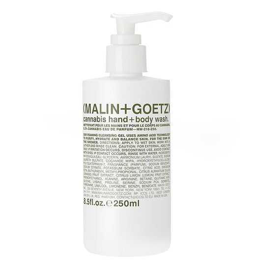 MALIN+GOETZ Cannabis Hand and Body Wash, White, 8.45 Fl Oz (Pack of 1)