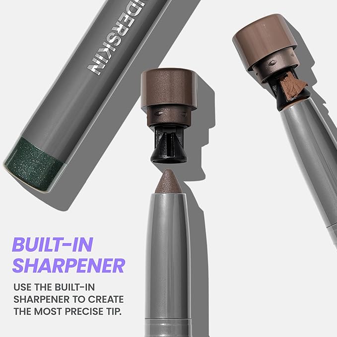 Wonderskin IYKYK Eyeshadow Stick - Longwear Eye Shadow Sticks, Budge-Proof and Waterproof Shimmer Eyeshadow Stick with Built-in Sharpener (Ash)