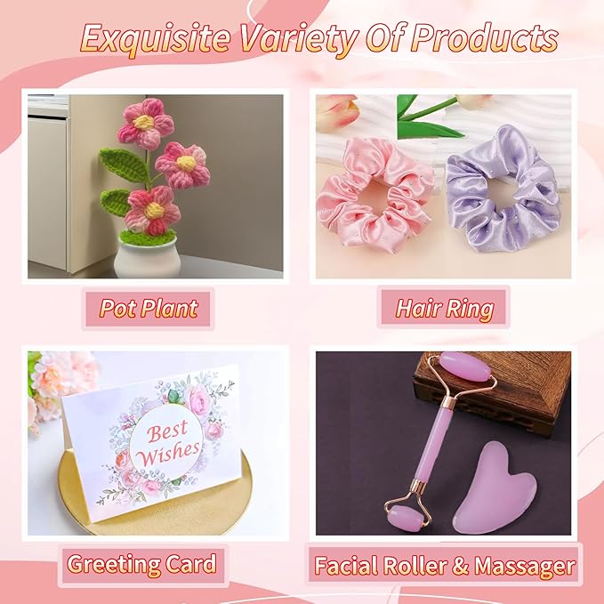 9PCS Birthday Gifts for Women Spa Care Package, Unique Self Care Get Well Soon Gifts Basket, Gift Set for Women After Surgery, Best Birthday Gift for Wife Grandma Friend Sister Her