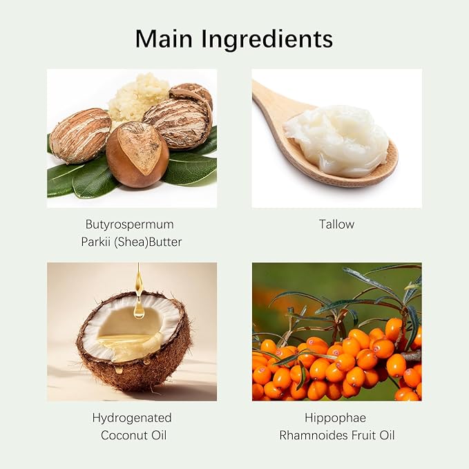 2PC Grass-Fed Beef Tallow for Skin,Tallow Face Moisturizer All-Natural Skin Care,Beef Tallow for Body & Face Moisturizer(Original,2.12+1.06Oz)