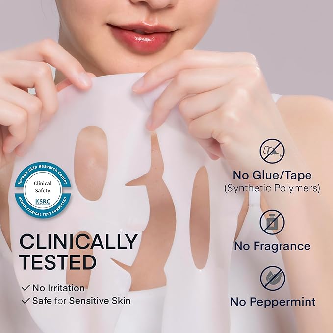 TEREZ & HONOR Korean Real Deep Bio Collagen Face Mask - 4 x 33g Hydrogel Overnight Masks for Deep Hydration, Glowing, Pore Minimizing, Elasticity, Fragrance-Free, 100 Da Ultra-Low Molecular Collagen