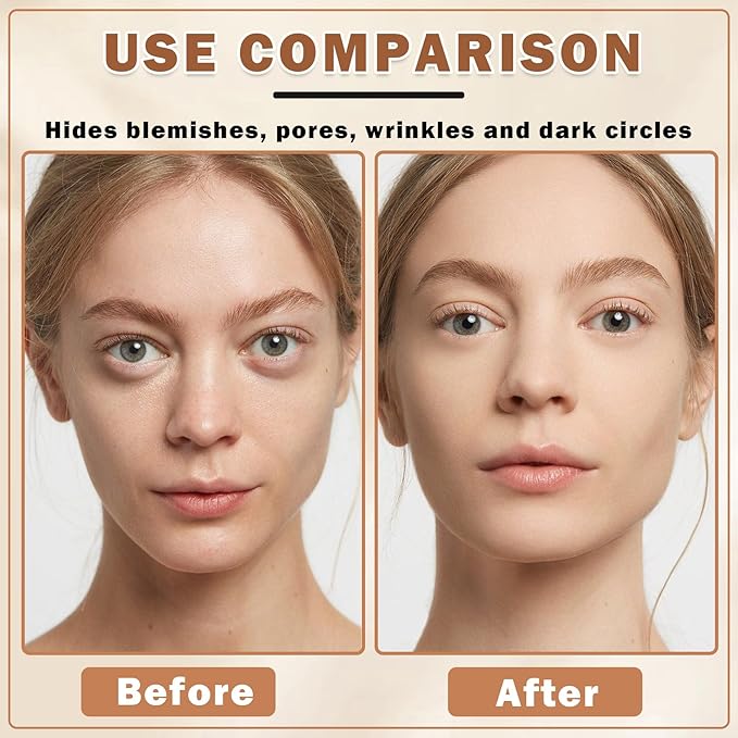 Magic Minerals Airbrush Foundation Full Coverage Foundation for Smooth Nude Finish,Moisturizing Airbrush Flawless Setting Spray,Waterproof base de maquillaje (03 Nude)