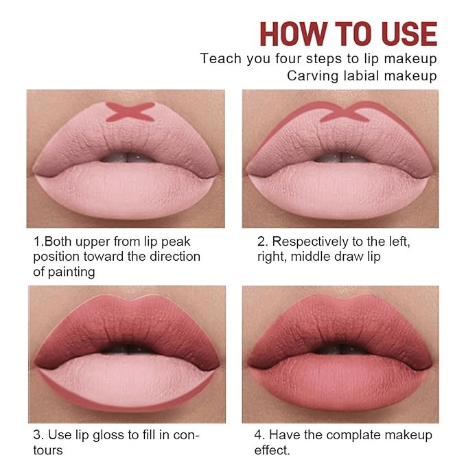 BONNIE CHOICE 13Pcs Matte Liquid Lipstick + Lip Liner Pens Set, 6 Matte Lipstick+6 Matching Smooth Lipliner+ 1Pcs Lip Plumper Makeup Set Kit, Waterproof Long Lasting 24 Hour Lip Makeup Gifts for Women