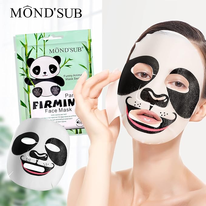 Animal Spa Mask, Character Masks Sheet- Penguin, Panda, Tiger, Cat -Nourishing Moisturizing Effects For All Skin Types- Birthday Party Gift for her, Girls Night, Spa Night, Beauty Gift (8pack)