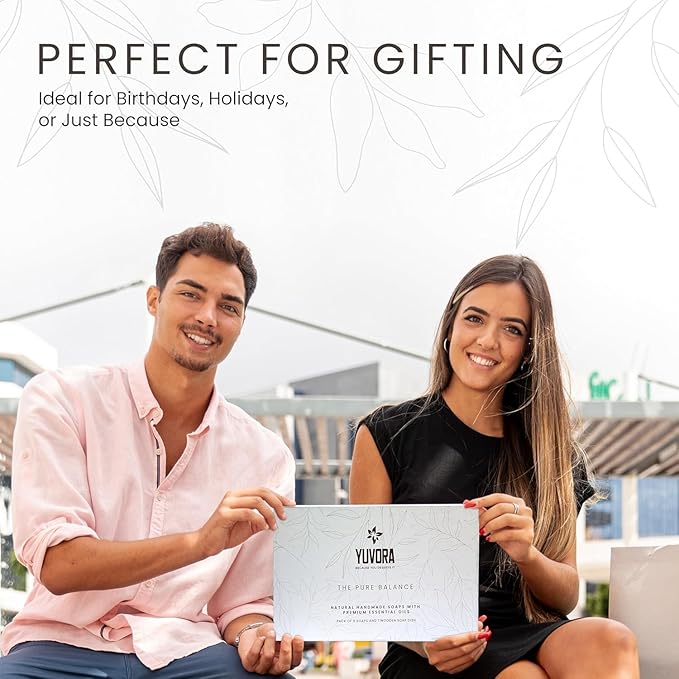 Handmade Women’s Body Soaps 5 OZ Pack of 4 – Long-Lasting Natural Bar Soap – Luxurious Aromatherapy Scents – Moisturizing Herbal Skincare – Gift Set – The Pure Balance