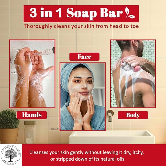 Wavertree & London Persimmon & Red Currant Scented Natural Soap Bars (2 Bars), 7 oz Moisturizing French Triple Milled Soap Bars enriched with shea butter, Plant Oil Bath & Body Soap for Women & Men