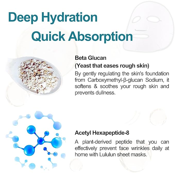 Lululun 21 Sheet Anti Aging Face Mask for Women & Men, Daily Face Mask Sheets with Rice Extract, Acacia Honey, Collagen& Ceramides, Organic Face Masks Skincare & Sheet Mask from Japan PRECIOUS TRIO