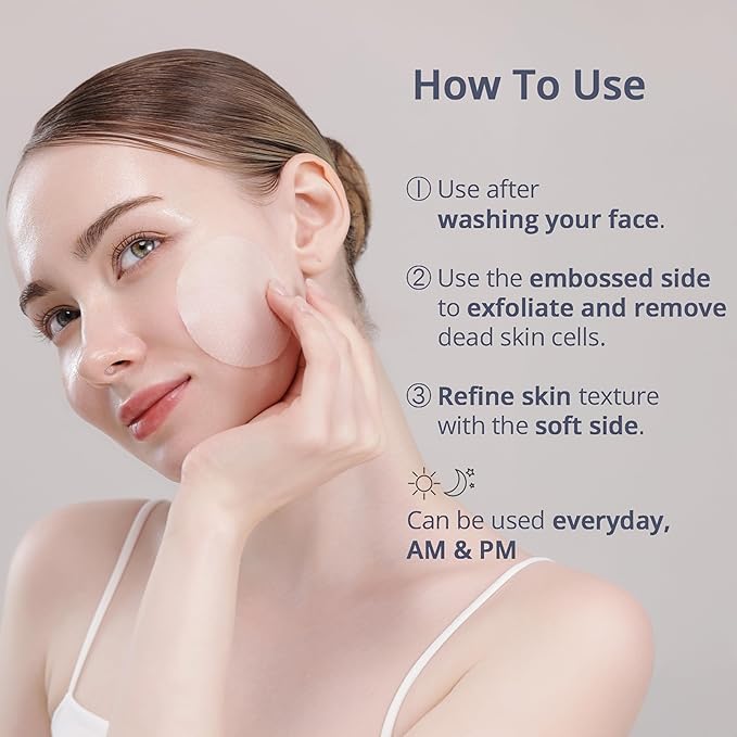 Re.SPN PHA Succinic Acid Calming Toner Pads – Daily Exfoliating, Hydrating and Soothing with CICA, Caffeine, Non-comedogenic, Vegan, Glass Skin, K-Beauty (7)