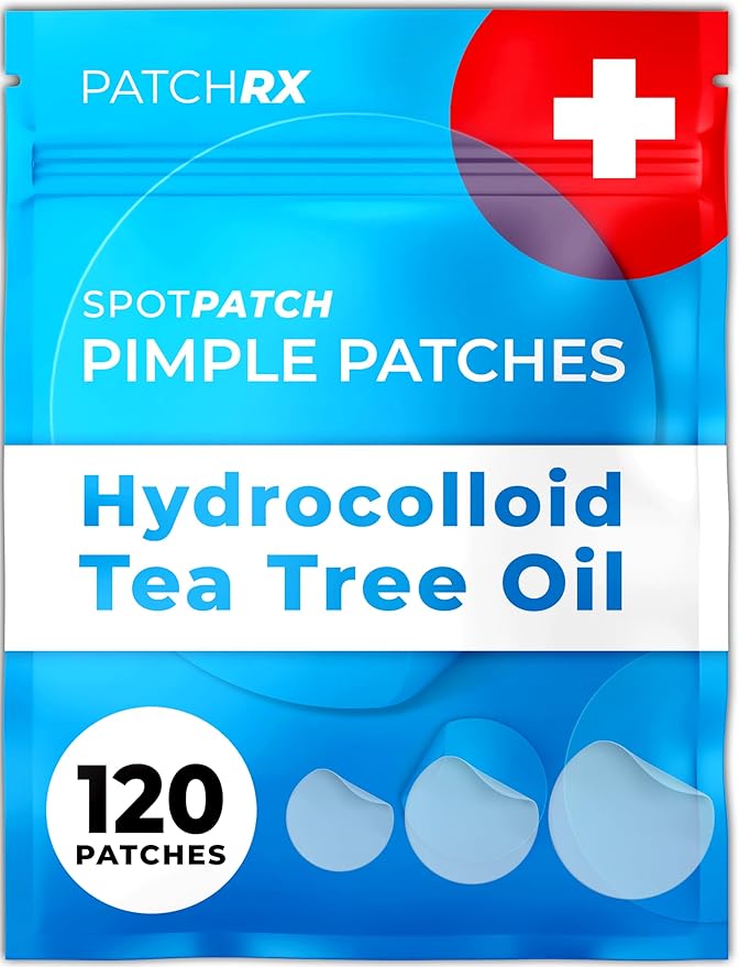Pimple Patches for Face (120 Patches), Hydrocolloid Acne Patches with Tea Tree Oil, Pimple Patch Pimple Stickers - Hydrocolloid Patch Acne Dots - Acne Pimple Patches For Face - Zit Patches