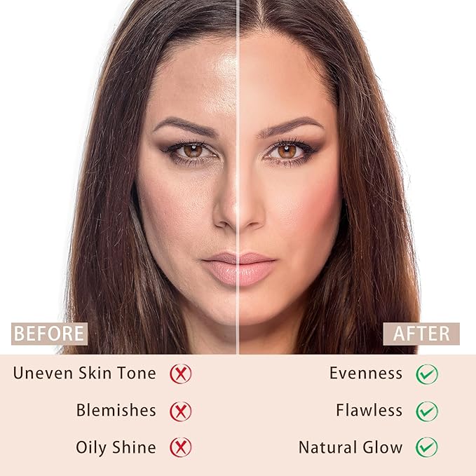 Liquid Foundation Lightweight Longwearing Face Makeup Foundation,Medium Coverage,Oil Control,For Dry, Combination to Oily Skin(Ivory White)