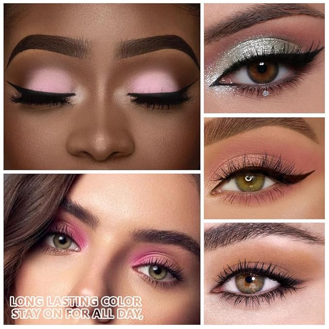 Nude Silver Brown Eyeshadow Palette,Natural Neutral Soft Small Cream Light Colors Eyeshadow Palette,Eye Shadow Palette Long Lasting Naturing-Looking Make Up Pallets for Women,Vegan