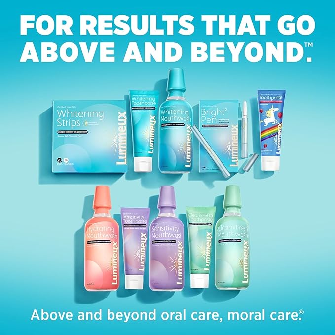 Lumineux Teeth Whitening Strips - 21 Treatments - Peroxide Free - Enamel Safe for Whiter Teeth - Whitening Without The Sensitivity - Dentist Formulated - Sensitivity