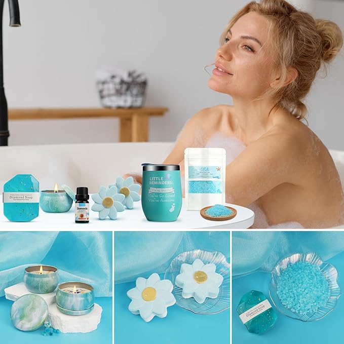 Birthday Gifts Basket for Women, Relaxtion Spa Set, Self Care Kit for Women, Gifts Boxes for Her, Mother, Wife, Friend, Sister, Girlfriend