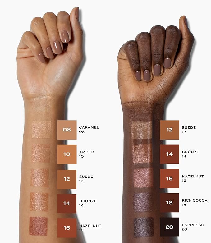 MAKE Beauty Diffusion Dew Skin Tint. Sheer to Medium Coverage Radiant Finish. Blurring, Smoothing, and Brightening. Enhanced with Niacinamide and Adenosine. Diffusion Dew - Light 01.5