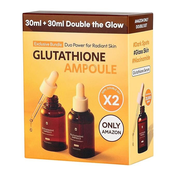 TOSOWOONG Glutathione Serum with 20,000ppm Glutathione, Niacinamide and hyaluronic acid, Dark Spot, Improve skin elasticity, Revitalize complexion, Korean Skincare, 2.02 fl. oz.