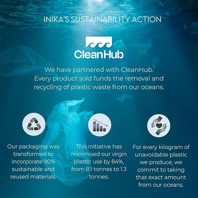 INIKA Organic Full Coverage Liquid Foundation Makeup with Hyaluronic Acid and Argan Oil, Vegan and Organic Foundation for Skin Elasticity and Plumpness, Natural Coverage, Tan, 30ml