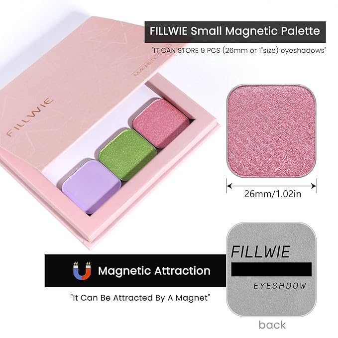 3-Color Eyeshadow Combo Pack – Matte & Shimmer Neutral Shades,Powder, Highly Pigmented, Long-Lasting, Refills Pans for Custom Magnetic Palette