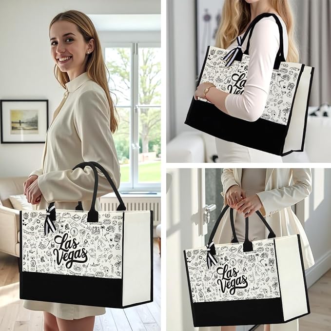 Seattle Italy Chicago New York Las Vegas Paris Gifts for Women Canvas Tote Bag Mother's Day Gifts for Women