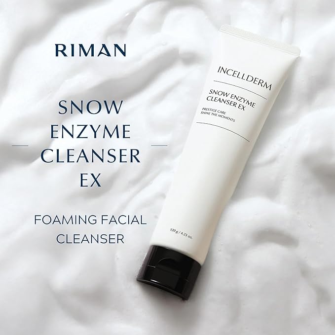INCELLDERM Snow Enzyme Cleanser, Makeup Remover, K-beauty Cleansing Foam 120g