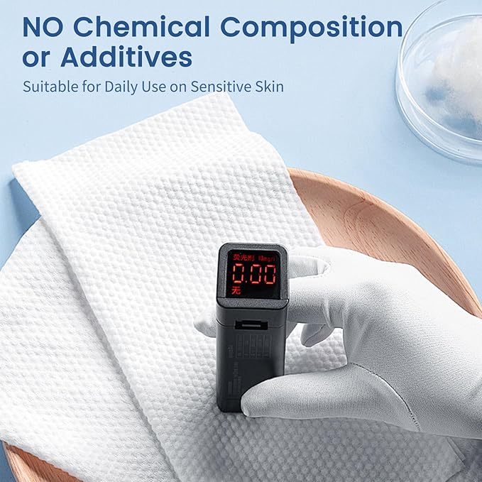 MSQ Face Towels, Disposable Face Towels, 60 Count Makeup Remover Dry Wipes, Soft & Skin Friendly Facial Towelettes Disposable, Lint- free, 1 Pack