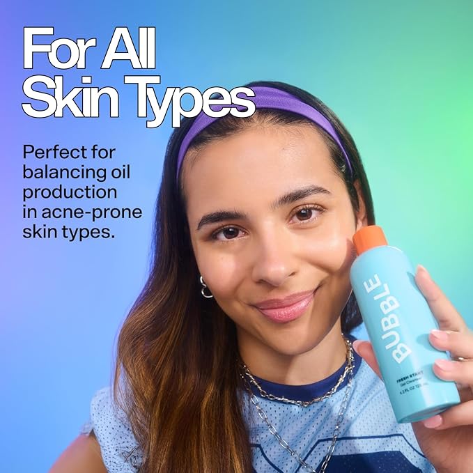 Bubble Skincare Fresh Start Gel Cleanser - Gentle Exfoliating Face Wash for Oily Skin - Formulated with Aloe Vera Juice + Caffeine to Protect and Soothe Complexion (50ml)