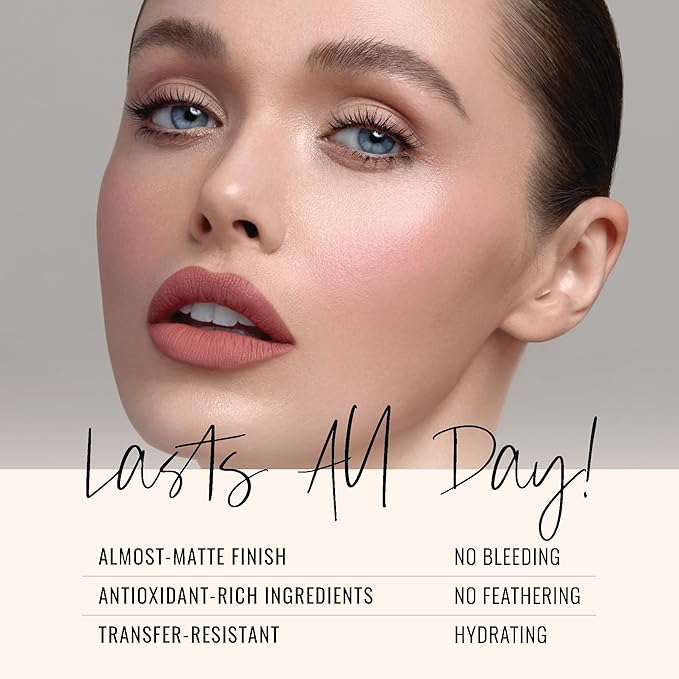 Runway Rogue Velvet Glam Liquid Lipstick, Almost-Matte Terra-Cotta Lipstick with a Hint of Spice, ‘Photogenic’