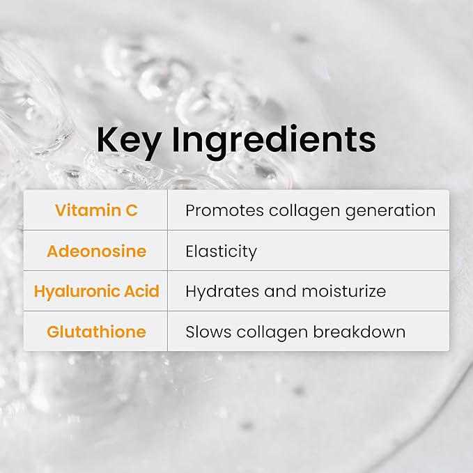 Niacinamide 20% Vitamin C Ampoule – CUSKIN Korean Skin Care with Niacinamide, Glutathione, Hyaluronic Acid, Adenosine, Panthenol for Skin Elasticity and Moisturizing, 30g (1.01 Fl. Oz)