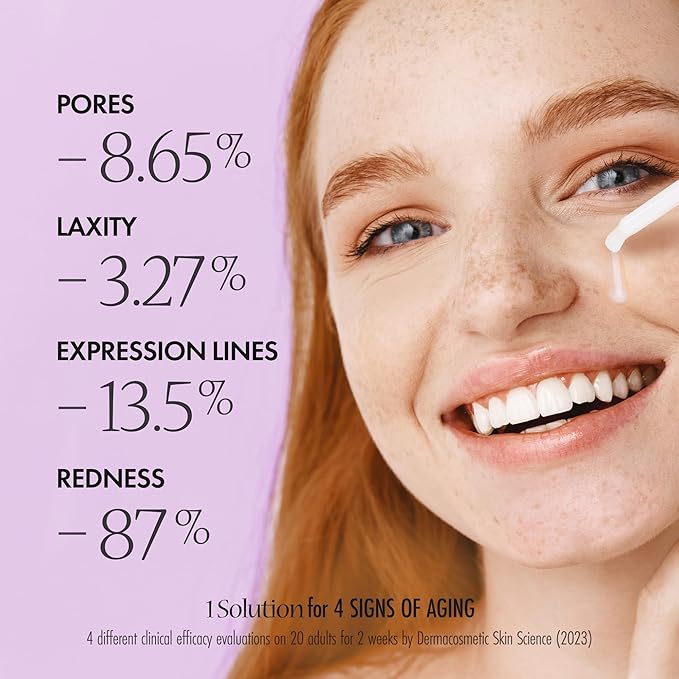 VELY VELY Bakuchiol Super Biome Lifting Ampoule Serum - Age-Defying Hydrating Firming Pore Serum Ampoule Korean Skin Care - Hypoallergenic Bakuchiol Oil Face Moisturizer w/Niacinamide (3.38 fl oz)