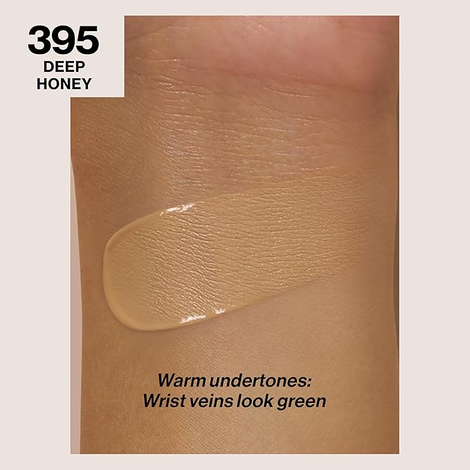 Revlon Liquid Foundation, ColorStay Face Makeup for Combination & Oily Skin, SPF 15, Medium-Full Coverage with Matte Finish, Deep Honey (395), 1.0 oz