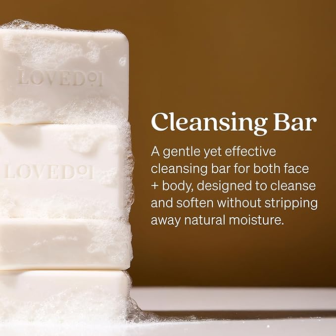 Loved01 Face & Body Cleansing Bar, John Legend Skincare, Soap-Free & Gentle Non-Stripping Cleanser, Moisturizing with Shea Butter (4 Bars, 4 oz per bar)