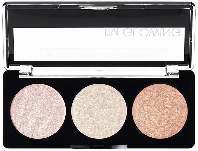 Palladio I'm Glowing Illuminating Highlighting Palette, Glow Bronzer Powder Makeup Set, High Pigmented Shimmery Colors