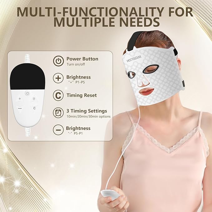 Red Light for Face, 660nm Red Light and 850nm Near Infrared LED Face Light with Dual Driver Option, Suitable for Travel and Home Use