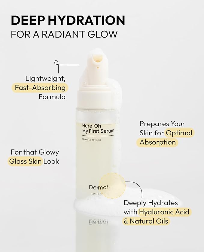 De:maf Welcome Kit Skincare Set, 3 Essential Skincare Products with a Travel Pouch