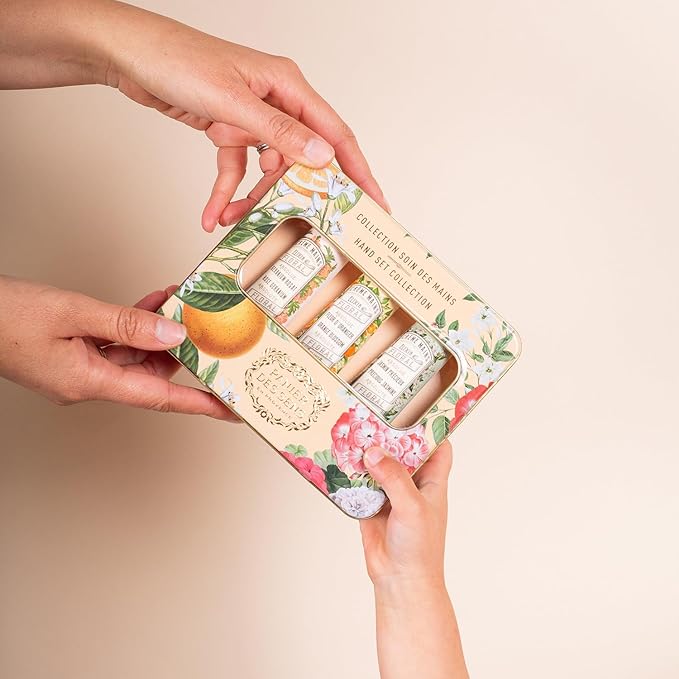Panier des Sens - Mini Hand Cream Set - Birthday, Gifts for Women - Orange Blossom, Jasmine, Geranium Natural Hand Cream - Gift Ideas Made in France - 96% Natural - Hand Lotion Travel Size 3x1 Floz