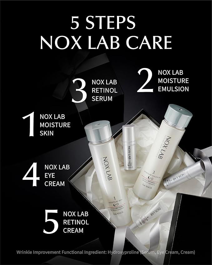 ISA KNOX Nox Lab Smart Edition Set (13.38 fl oz, Duo Set) - Korean Skincare, Anti-Aging, Hydrating & Firming Set for Wrinkle Care. with Smart Retino Formula, Retinol, Moisture Liposome